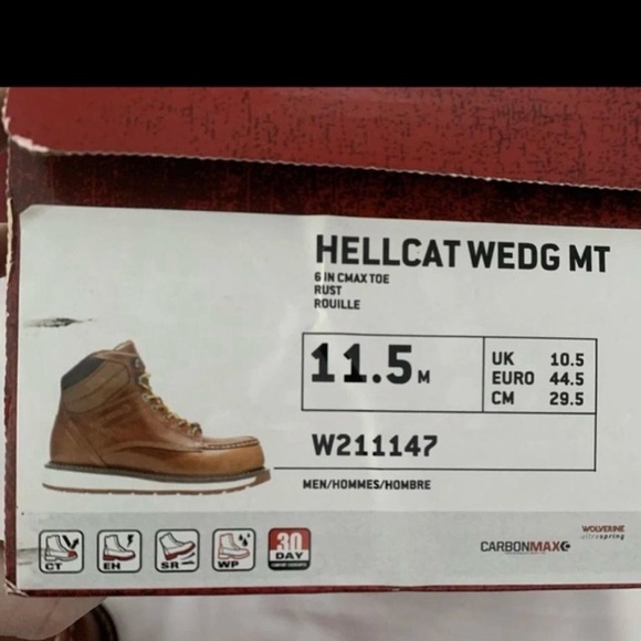 Men's Boots- Wolverine Work Leather Boots - Picture 2 of 5